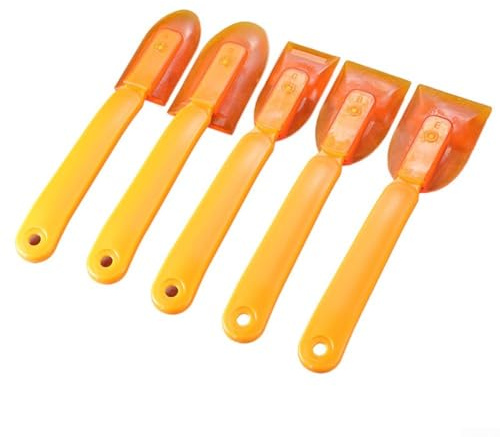 Herramienta de calafateo de goma, paquete de 5 espátulas selladoras reutilizables para acabado de calafateo de silicona con diseño en ángulo, herramienta de raspado de agarre cómodo para ventanas
