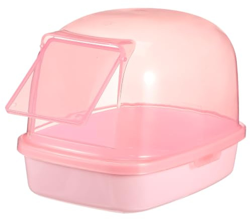 DEEPCRAFF Plastic Hedgehog and Chinchilla Sand Bath House with Simple Design, Fun and Healthy Sauna Toilet for Small Pets to Use in Cage or Home Decoration