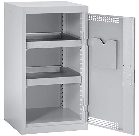 Umweltschrank m.2 Wannen 10l m.Belüftung H900xB500xT500mm lichtgrau/lichtgrau