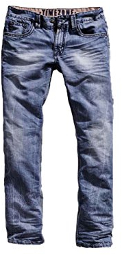 Timezone Herren Straight Leg Jeans CoastTZ, Gr. W30/L32, Blau (cloudy wash 3640)
