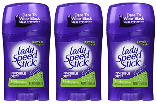 Lady Speed Stick Deodorant 1.4oz Powder Fresh Invisible Dry (3 Pack)