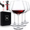 Set di 4 bicchieri da vino rosso in cristallo a stelo lungo, in confezione regalo, grandi bicchieri da vino con stelo per feste, anniversario di matrimonio o regalo di compleanno, 652 g