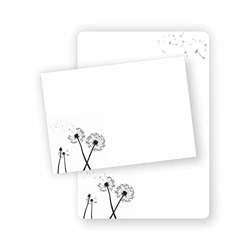 Briefpapier Pusteblume DIN A5 I Set Briefpapier/Umschläge