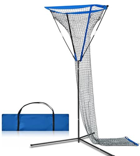 Meooeck 3 x 3 ft Volleyball Setter Trainer Net Volleyball Training Equipment Adjustable Angle, Ideal for Serving, Spiking, Setting, Suitable for Both Indoor and Outdoor Training Sessions