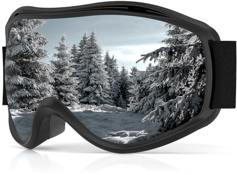 Occffy skidglasögon män kvinnor snowboard glasögon för glasögonbärare OTG anti-dimma vinter snöglasögon UV-skydd kompatibel hjälm skidglasögon för skidåkning snowboard