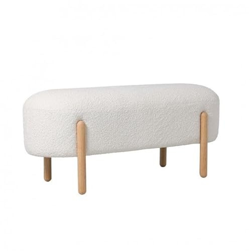 Bonussi Panca 108x41,5x48 cm Dalia in Bouclè Bianco