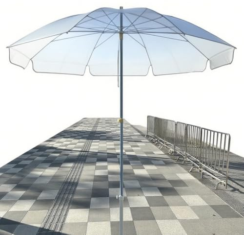 BGBZHMMEE Ombrellone da Giardino Trasparente da 7,8 Piedi, Ombrellone da Tavolo per Mercato, Grande Ombrellone da Esterno, per Giardino, Terrazza, Piante, Antivento, Matrimonio, All'aperto, Vacanze