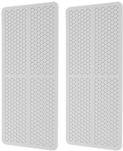 PAMINGONO Lot de 2 Moules en Silicone Alimentaire 3D de Nid D’Abeille Moules à Chocolat Creux et Décoration de Gâteaux Flexibles Réutilisables pour Pâtisserie et Bonbons 77G