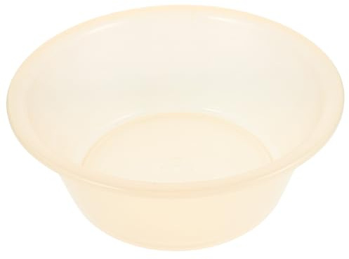 HOMSFOU Bassin Pieds en Plastique Beige Grand Format, Usage Multifonctionnel Facile pour Bain de Pieds Portable à Domicile et Lavage Visage