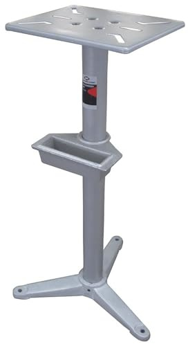 AFF Bench Grinder/Vise Stand - 32 Fixed Height - Predrilled Mounting Slots - Coolant Tray