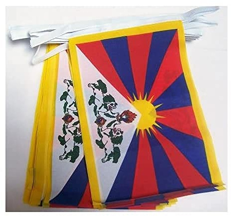 AZ FLAG Flaggirlang Tibet 6 m 20 flaggor Lätt Polyester 21x15 cm