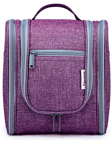Narwey Klein Kulturbeutel Damen & Kulturbeutel Herren - Kinder Kulturtasche Zum Aufhängen & Männer Kosmetiktasche - Waschtasche für Frauen & Mädchen (Lila (Klein))
