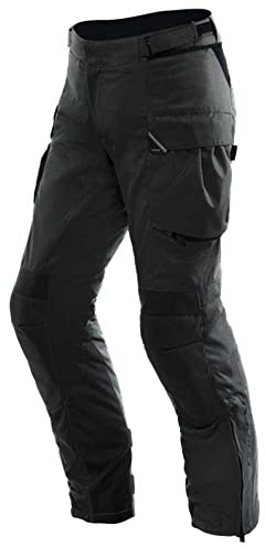 Dainese - Ladakh 3L D-Dry Pants, Pantaloni Moto Touring, 3 Strati Impermeabili, Layer Termico Removibile, Pantaloni da Moto per Uomo, Nero/Nero, 52