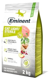 Eminent Cat Light/Sterile | High Premium kattmat glutenfri | torrfoder för överviktiga och kastrerade katter 2 kg