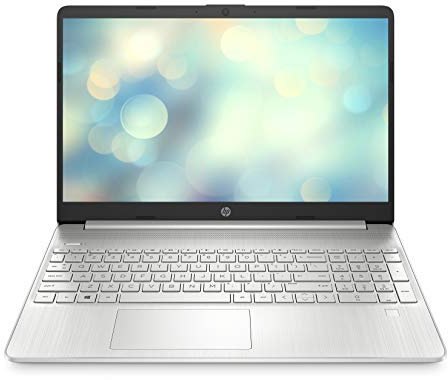 HP 15s-fq5004sf - Ordenador portátil (15,6, FHD IPS, PC portátil (Intel Core i7-1255U, RAM de 16 GB, SSD 512 GB, Intel Iris XE, Windows 11), Laptop plateado, teclado AZERTY