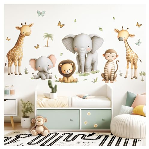 Little Deco Wandtattoo Safaritiere Elefant Giraffe DL5038 XL