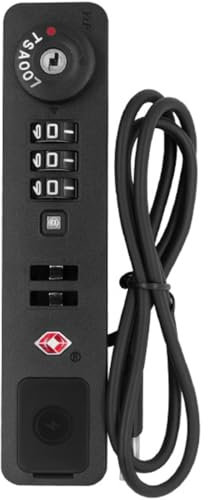 1 cerradura de combinación, TSA007 cerradura de viaje para equipaje con agujero de carga USB, 3 dígitos para maleta, caja de PC, maleta