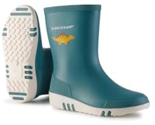 DUNLOP Mini Kids Stivali di gomma - 100% impermeabile, stivali da pioggia per bambini; ragazze e ragazzi - Blu - Taglia 20-30