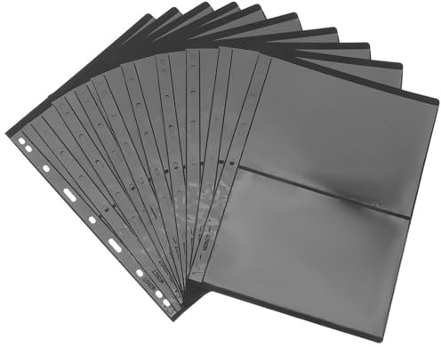MALUGOGO 10 álbumes de sellos estándar de PVC con páginas de sellos de doble cara, álbum de colección ligero y soporte para coleccionar y almacenar monedas