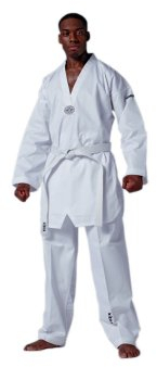 Traje de deportes de lucha, color blanco, de la marca Kwon