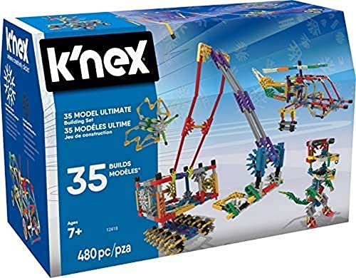 K'Nex 12418 Kit d’apprentissage de construction avec des tiges avec 480 pièces, Ultime 35 modèles Imagine, jouets éducatifs pour enfants, partir de 7 ans +