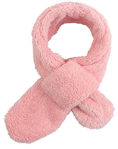 JANGANNSA Fleece Boys Girls Scarf Warm Winter Autumn Kids Collar Scarf Neck Warmer Children Scarves 1-6Y (Pink Cross)