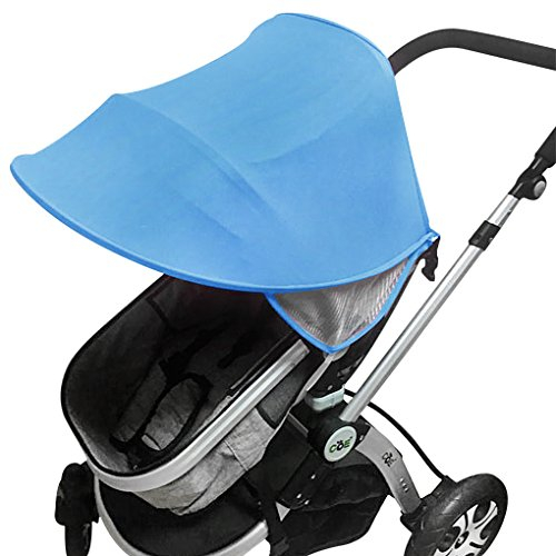 Kinderwagen Sonnenschutz Universal Sonnenverdeck für Baby Buggy, Sportwagen, Babyschale UV-Schutz Sonnendach Faltabre Sonnenblende Sonnensegel Baby Sonnenschirm blau