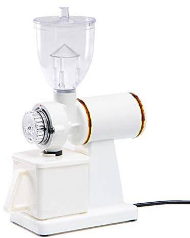 RANRANHOME Electric Burr Mill Coffee Grinder Adjustable Coffee Bean Powder Grinding Machine with 8 Grind Settings, for Espresso, Drip Coffee, French Press And Percolator Coffee,White,110v