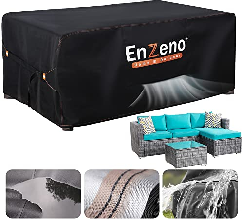 Enzeno Garden Furniture Covers Waterproof for Table Chair Set,200x160x74cm