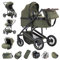Gcarebb 3 in 1 Kinderwagen, Buggy Mit Auto Babyschale, Mit Höhenverstellbarer Kinderwagen Komplettset, KombiKinderwagen Mit Aluminiumrahmen für Neugeborene 0-4 Jahre