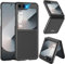 Coque pour Samsung Galaxy Z Flip 6 Coque ultra fine en polycarbonate rigide à rabat 6 5 g Noir