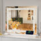 Hansong Schminkspiegel mit Beleuchtung Crystal Crush Diamond Mirror, Dimmbarer Touchscreen Hollywood Spiegel mit LED Strip, Schminkspiegel mit USB Anschluss für Tisch- oder Wandmontieren