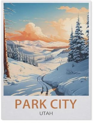 Jigsaw Puzzle 1000 Pieces，Park City, Utah，Adult Puzzle Kids Puzzle paper Puzzle Toy DIY Kit Home Decor（50x70cm）-AQ83
