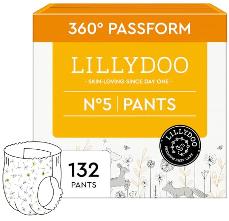 Pañales-braguita LILLYDOO, talla 5 (11+ kg), 132 uds.