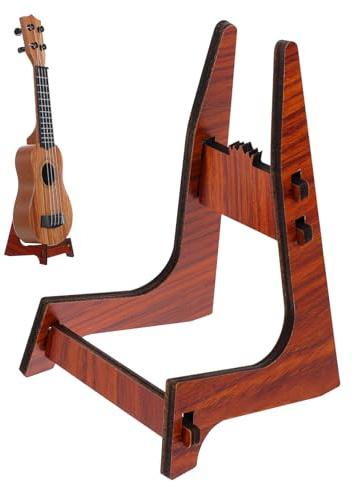 BIUDECO Soporte Portátil de Madera para Ukelele, Violín y Pequeños Instrumentos, Soporte Plegable Resistente Diseño Desmontable para Almacenamiento y Color Aleatorio Estilo Aleatorio