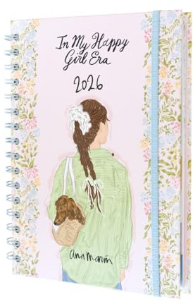 Grupo Erik Agenda 2026 Semana Vista A5 Ana Marin, En Español - Agenda semanal Anual mujer Con Anillas y Pestañas - Incluye 4 páginas de Pegatinas, Marcapáginas, Ilustraciones y Planificador mensual