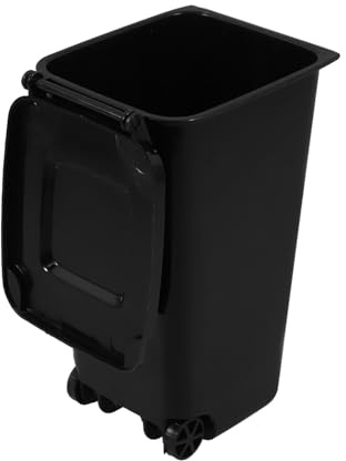 SOPOTUTU Poubelle De Bureau Mini Couvercle 1l En Polypropylène Polyvalente Porte-stylos Pratique Pour Bureau Salle Cuisine Ou Table De Chevet Compact Noir