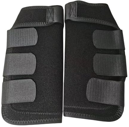 Haodream Bandage de protection en néoprène pour bottes de cheval, bandages de protection de jambe avant et arrière de la jambe et accessoires pour appareils d'entraînement, bandages de jambe pour