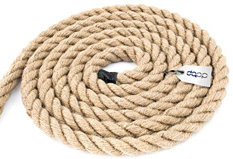 DQ-PP Cuerda DE Yute | Longitud 50m | Grosor 12mm | Cuerda de Fibra 100% Natural Marrón | Cuerdas Decorativa | Decoracion de Bricolaje | Macramé | Accesorios de Jardin