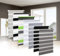 Eurohome Doppelrollo Klemmfix ohne Bohren, Duo Rollo,100cm x 220cm (Stoffbreite 96 cm) Grau Transparentes und undurchsichtiges Sichtschutz Rollo mit Klemmträgern für Fenster und Türen