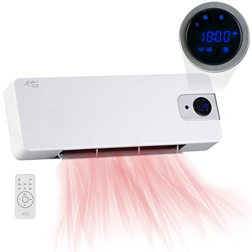 Sichler Haushaltsgeräte Keramikheizung: Keramik Wandheizlüfter mit digitalem Thermostat, Oszillation, 2.000 W (Keramik Wandheizung, Wandlüfter, Ventilatoren)