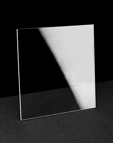 QWORK® 10 Pièces Feuilles Acryliques Transparentes, Plaque Plexiglas Transparent, 10x10cm, Pour Cadre Photo, Projets D'affichage, Peinture
