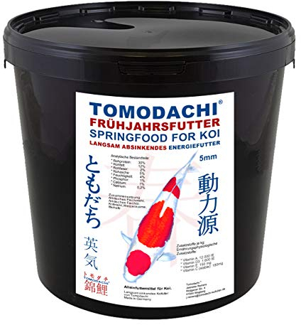 Koifutter Frühjahrsfutter Koi Sinkfutter Energiefutter gegen Energiemangel bei Koi arktische Rohstoffe hochverdaulich Tomodachi Koifutter 5mm 5kg