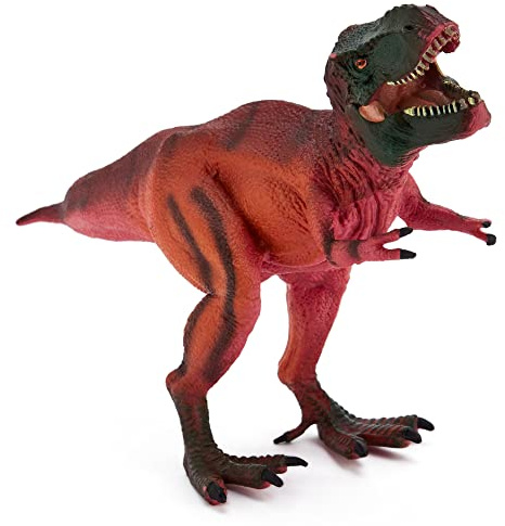 Zappi Co Bambini T-Rex Rosso/Nero Dinosauro Giocattolo (27 cm di lunghezza) Collezione di dinosauri realistici e dettagliati per bambini - Figure d'azione per il gioco e l'apprendimento