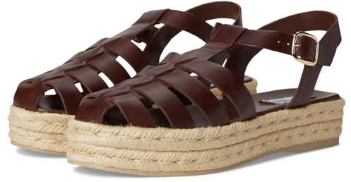 Steve Madden Women's Marlin Fisherman Sandal, Brown Leather, 6.5 UK