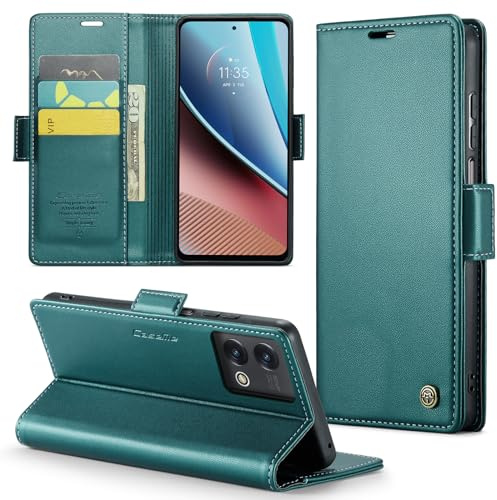 Phernykas for Moto G Stylus 5G 2023 Wallet Case with Card Holder, Kickstand RFID Blocking Magnetic Closure Shockproof Protective PU Leather Case for Moto G 5G 2023 Flip Case Wallet - Green