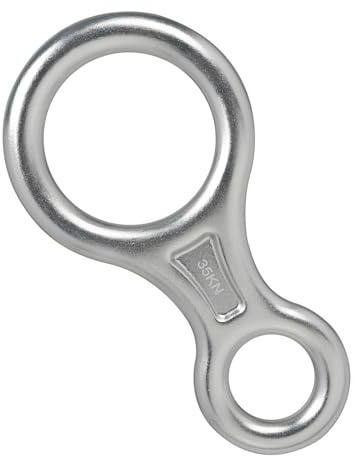 NOLOWY Abseiling Gear Aluminum Alloy 35KN Climbing Descender, Figure 8 Rope Device for Mountaineering, Outdoor Equipment