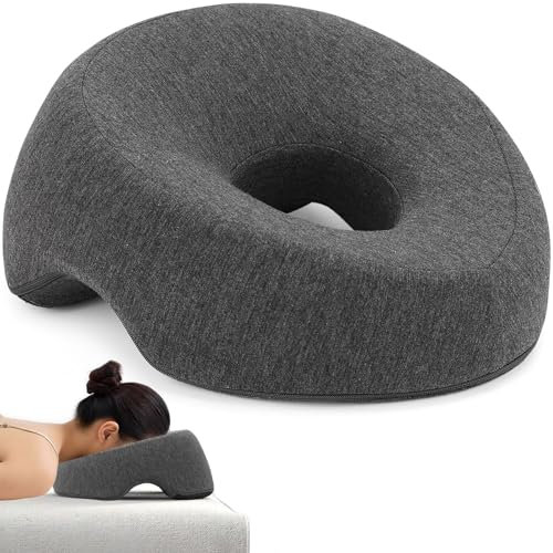 TYBYBB Poggiatesta massaggiante per letto, cuscino massaggiante testa foro, cuscino massaggiante per culla viso in memory foam, cuscino viso con foro, cuscino viso per lettino da massaggio, per