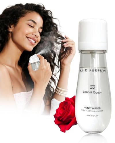 BONNET QUEEN Profumo per Capelli da Donna, Nebbia Profumata a Lunga Durata per Capelli Secchi e Danneggiati, Nutre, Dona Lucentezza, Riduce le Forchette e Lotta contro i Brividi, Miele e Rosa, 88ml