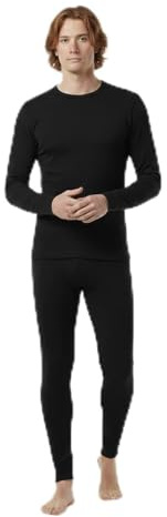Palleon Ensemble de sous-vêtements thermiques pour homme - Sous-vêtements fonctionnels longs en laine mérinos - Respirants, thermorégulateurs et inodores - Sous-vêtements de ski pour l'hiver, le sport